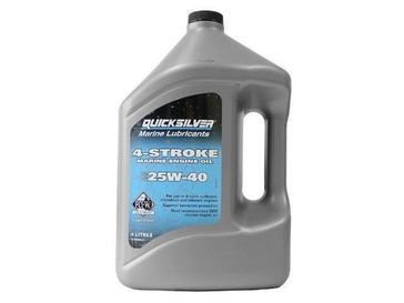 Eļļa Quicksilver 25W-40 engine oil, 4 Litres, Part Number 92-8M0086224